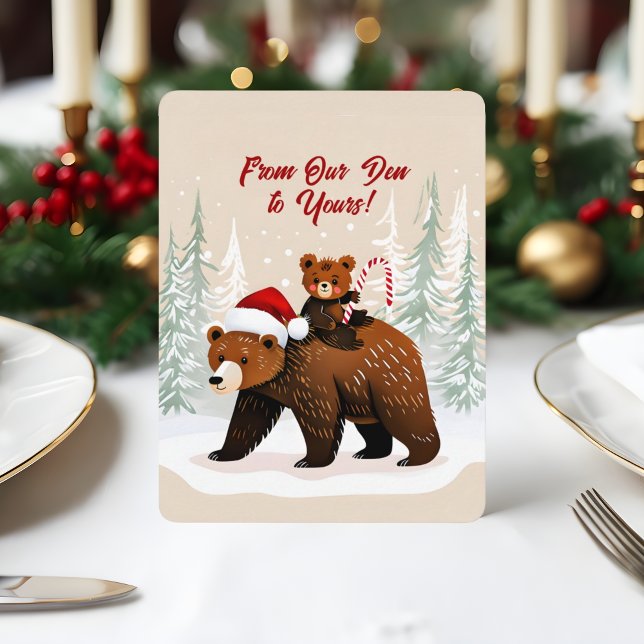 Cartes Pour Fêtes Annuelles Nounours adorables et message festif (Créateur téléchargé)