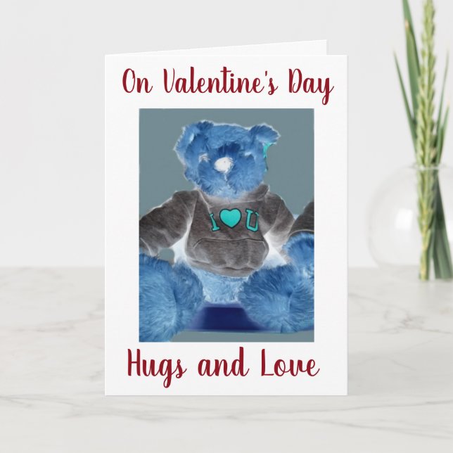 CARTES POUR FÊTES ANNUELLES **NOUNOURS DE VOL** POUR VOUS LE JOUR DE VALENTINE (Devant)