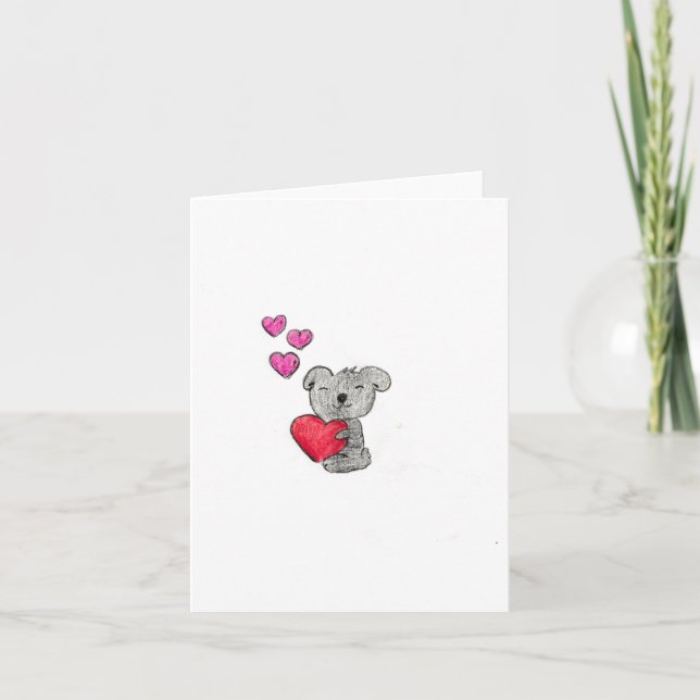 Cartes Pour Fêtes Annuelles Nounours Koala (Devant)