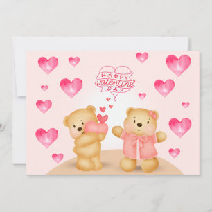 Cartes Pour Fêtes Annuelles Nounours ours en peluche de la Saint-Valentin avec