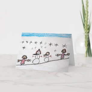 Cartes Pour Fêtes Annuelles Nous aimons la neige