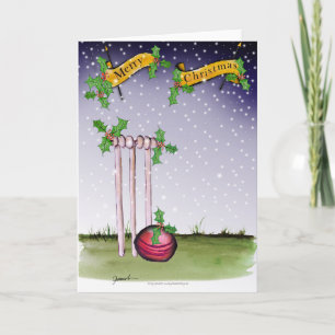 Cartes Pour Fêtes Annuelles nous aimons le cricket xmas