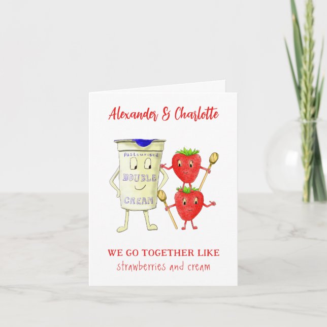 Cartes Pour Fêtes Annuelles nous allons ensemble comme les couples de Valentin (Devant)