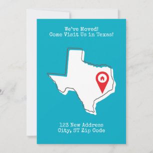 Cartes Pour Fêtes Annuelles Nous avons bougé ! Venez nous rendre visite au Tex