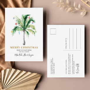 Cartes Pour Fêtes Annuelles Nous avons déménagé les vacances de Noël Palm Tree