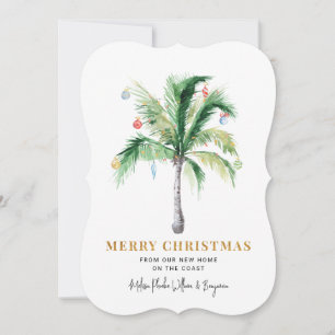 Cartes Pour Fêtes Annuelles Nous avons déménagé les vacances de Noël Palmier e