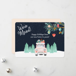 Cartes Pour Fêtes Annuelles Nous avons déménagé Nous déménageons Noël Nouvelle