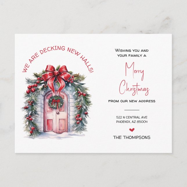 Cartes Pour Fêtes Annuelles Nous avons déménagé Nouvelle maison Annonce de dém (Devant)