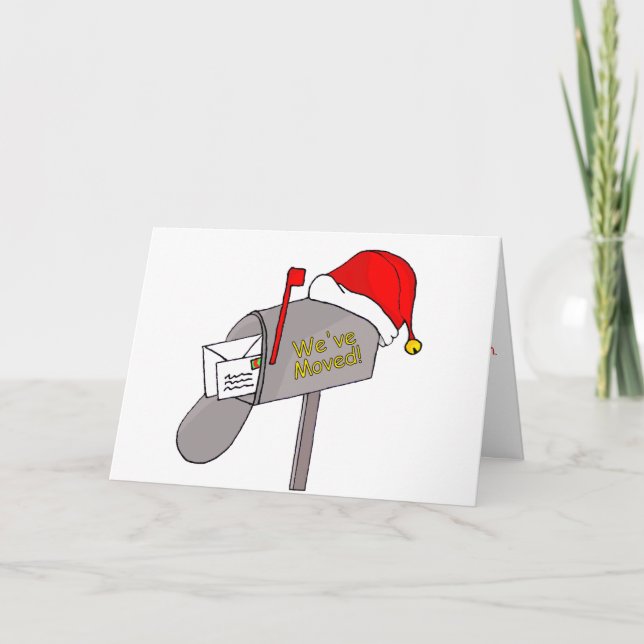 Cartes Pour Fêtes Annuelles Nous avons déplacé la boîte aux lettres de Noël (Devant)