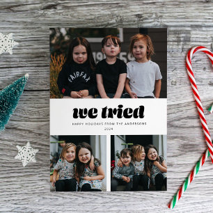 Cartes Pour Fêtes Annuelles Nous Avons Essayé Funny photos multiples Noël