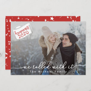 Cartes Pour Fêtes Annuelles Nous avons roulé avec It Red and White Stars 2020