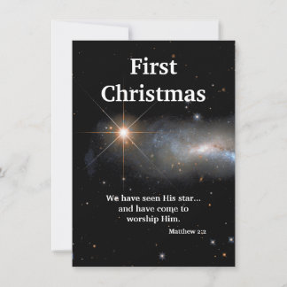 Cartes Pour Fêtes Annuelles Nous avons vu son étoile