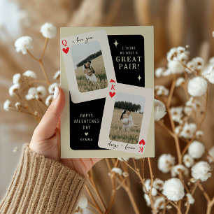 Cartes Pour Fêtes Annuelles Nous Formons un Beau Couple Photo Roi/Reine de la