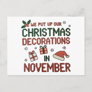 Cartes Pour Fêtes Annuelles Nous installons les décorations de Noël en novembr