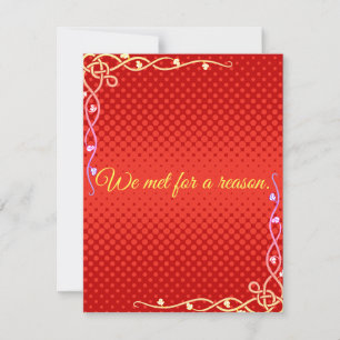 Cartes Pour Fêtes Annuelles Nous Nous Sommes Rencontrés Pour Une Raison Citati
