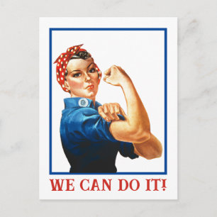 Cartes Pour Fêtes Annuelles Nous pouvons le faire Rosie la riveuse femmes pouv