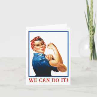 Cartes Pour Fêtes Annuelles Nous pouvons le faire Rosie la riveuse femmes pouv