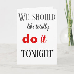 Cartes Pour Fêtes Annuelles Nous ShouldTotally le faisons ce soir