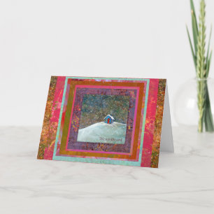 Cartes Pour Fêtes Annuelles Nous sommes bénis petite maison neige art d'hiver