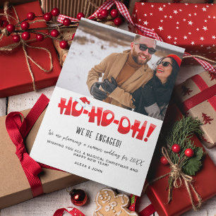 Cartes Pour Fêtes Annuelles Nous sommes engagés Funny Couple Photo Noël