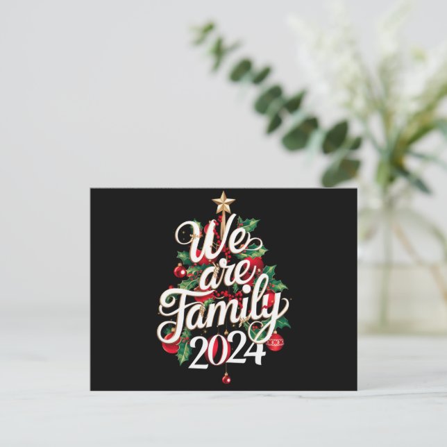 Cartes Pour Fêtes Annuelles Nous sommes famille Noël 2024 Correspondant Pyjama (Debout devant)