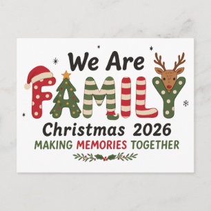 Cartes Pour Fêtes Annuelles Nous sommes Noël en famille 2026 Création de souve