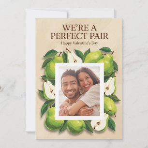 Cartes Pour Fêtes Annuelles Nous sommes un couple parfait   Jolie poire Saint-
