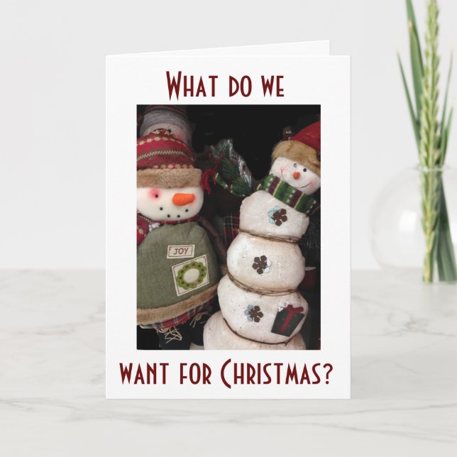 CARTES POUR FÊTES ANNUELLES NOUS VOULONS QUE VOUS AYEZ UN MERVEILLEUX NOËL (Devant)