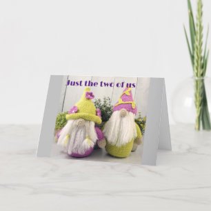 CARTES POUR FÊTES ANNUELLES "NOUS" VOULONS "VOUS" UN JOLI NOËL (DIT GNOMES)