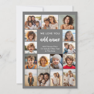 Cartes Pour Fêtes Annuelles Nous vous aimons Add Name - Galerie de 15 photos e