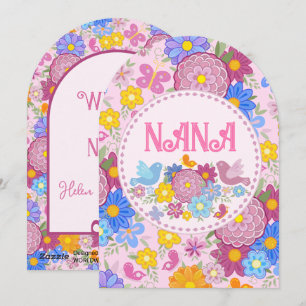 Cartes Pour Fêtes Annuelles Nous vous aimons Nana Fleurs sauvages BOHO Personn