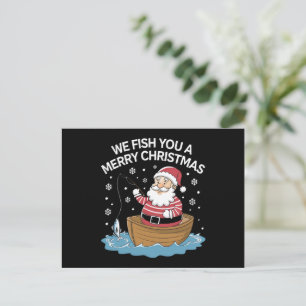 Cartes Pour Fêtes Annuelles Nous vous pêchons un joyeux Noël Pêcheur Pêche