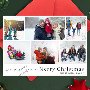 Cartes Pour Fêtes Annuelles nous vous souhaitons JOYEUX NOËL   6 Collage de ph