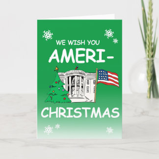 Cartes Pour Fêtes Annuelles Nous vous souhaitons un Ameri-Noël de Biden Harris