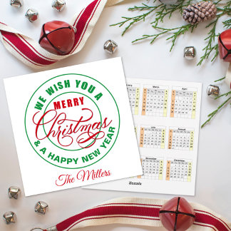 Cartes Pour Fêtes Annuelles Nous Vous Souhaitons Un Joyeux Calendrier De Noël