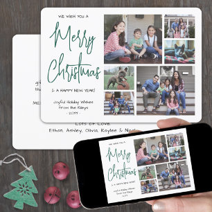 Cartes Pour Fêtes Annuelles Nous vous souhaitons un joyeux Noël 6 Photo Green 