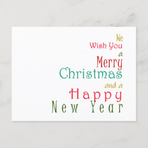 Cartes Pour Fêtes Annuelles Nous vous souhaitons un Joyeux Noël et une Bonne A