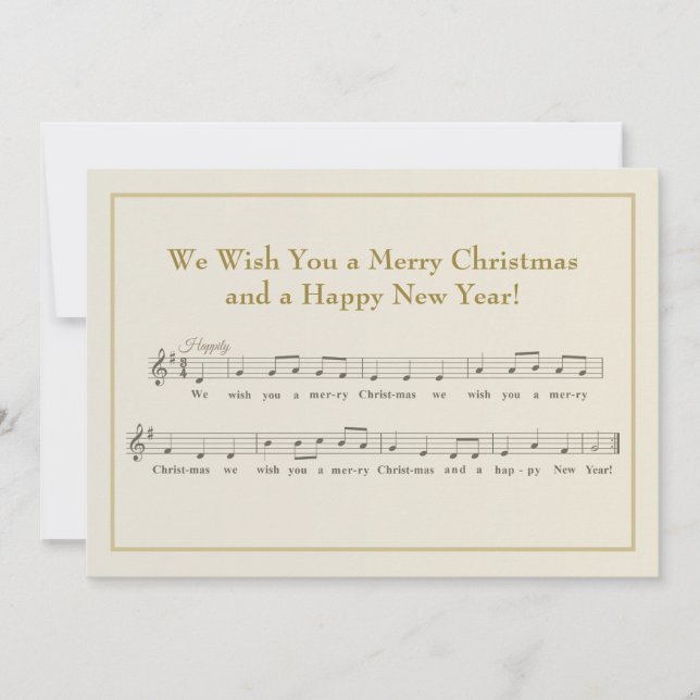 Cartes Pour Fêtes Annuelles Nous vous souhaitons un joyeux Noël Musical (Devant)