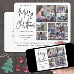 Cartes Pour Fêtes Annuelles Nous vous souhaitons un joyeux Noël Script Photo C<br><div class="desc">Envoyez des salutations joyeuses et partagez six de vos photos préférées avec une carte de vacances personnalisée. Tout le texte sur ce modèle est simple à personnaliser pour inclure n'importe quel libellé, comme Joyeux Fêtes, Joyeuses Fêtes, Fêtes de Nouvel An, etc. Le message qui dit "Nous vous souhaitons un joyeux...</div>