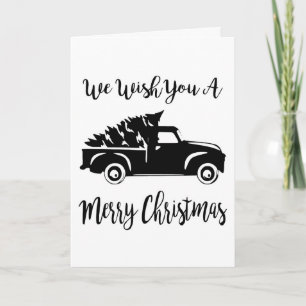 CARTES POUR FÊTES ANNUELLES NOUS VOUS SOUHAITONS UN JOYEUX NOËL STYLE CAMION
