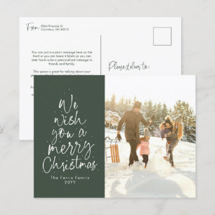 Cartes Pour Fêtes Annuelles Nous vous souhaitons un joyeux Noël type photo ver