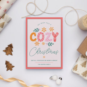 Cartes Pour Fêtes Annuelles Nous vous souhaitons un Noël cosy