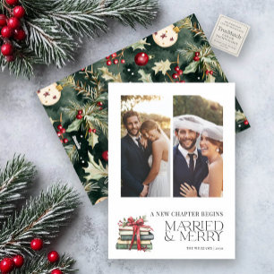 Cartes Pour Fêtes Annuelles Nouveau chapitre Marié & Joyeux Nouveau Bow 2 Phot