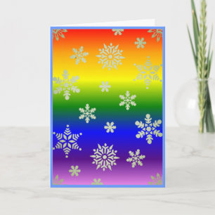 Cartes Pour Fêtes Annuelles Nouveau design élégant drapeau arc-en-ciel de Noël