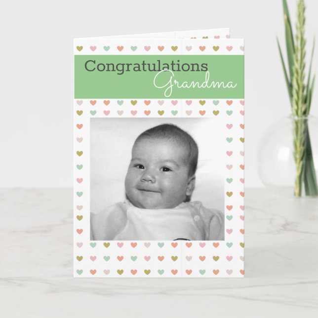 Cartes Pour Fêtes Annuelles Nouveau grand-mère | Bébé (Devant)