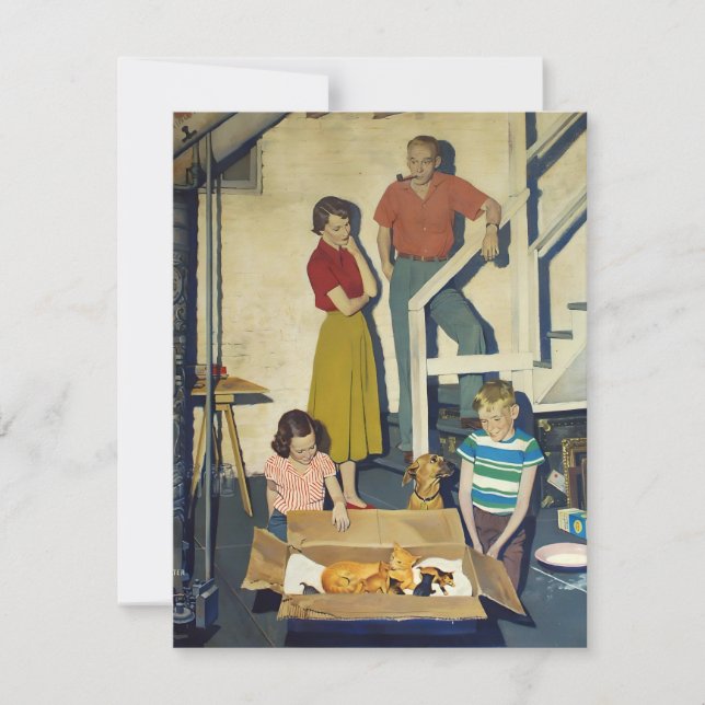 Cartes Pour Fêtes Annuelles Nouveau Litter De Chatons (Devant)