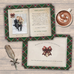 Cartes Pour Fêtes Annuelles Nouveau Marié Premier Noël Livre Thème Photo Fête