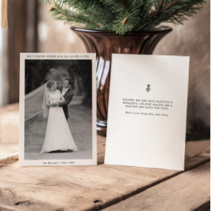 Cartes Pour Fêtes Annuelles Nouveau premier Noël de M. et Mme Photo de mariage