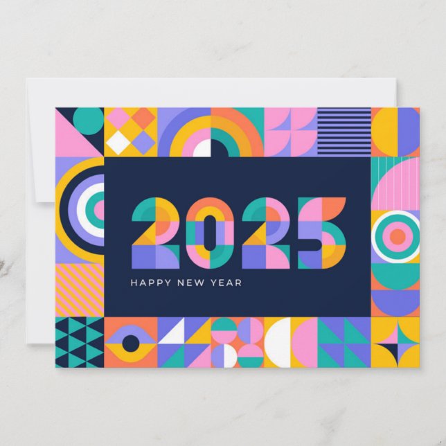 Cartes Pour Fêtes Annuelles Nouvel An 2025 (Devant)