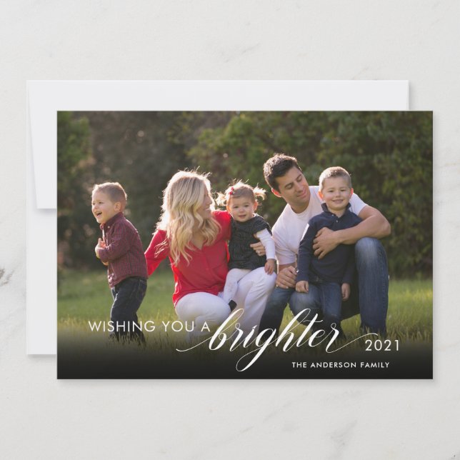 Cartes Pour Fêtes Annuelles Nouvel An 2 Photos Souhaitant un meilleur 2021 (Devant)